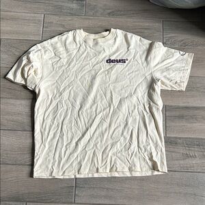 Cream Short Sleeve Tee for Men